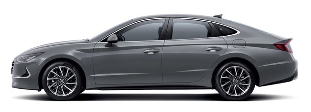 2020 Hyundai Sonata Gray Exterior Direct Side Profile White Background