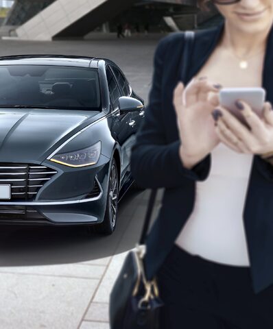 2020 Hyundai Sonata Dark Gray Exterior Front Connected Lifestyle