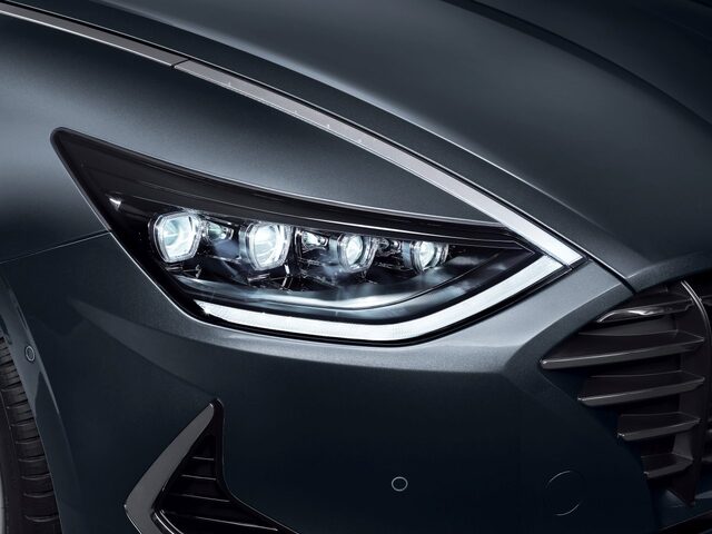 2020 Hyundai Sonata LED Headlight Detail Dark Gray Exterior