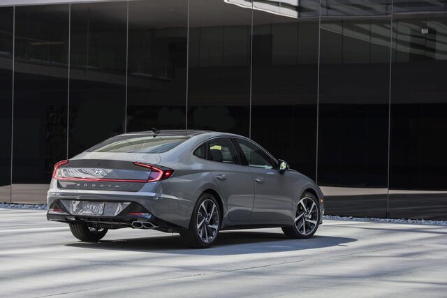 2020 Hyundai Sonata Limited Rear Three-Quarter Exterior Studio