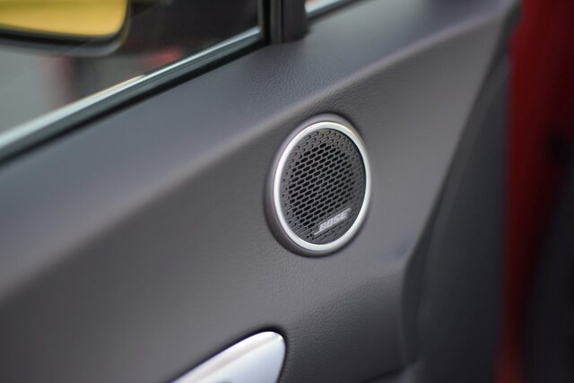 2020 Hyundai Sonata Bose audio speaker closeup on door panel trim