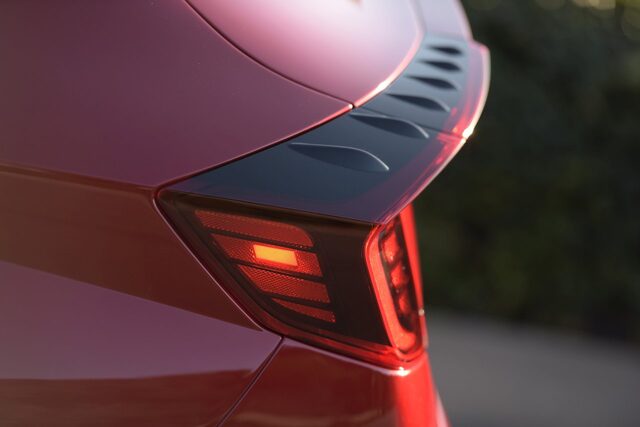 2020 Hyundai Sonata LED tail lamp closeup showing light signature detail