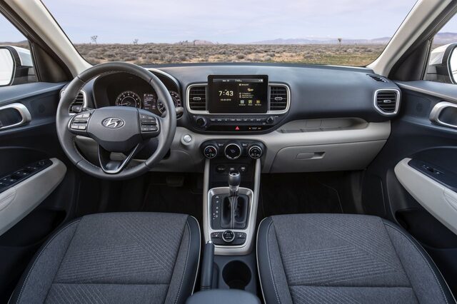 2020 Hyundai Venue SEL interior dashboard overview