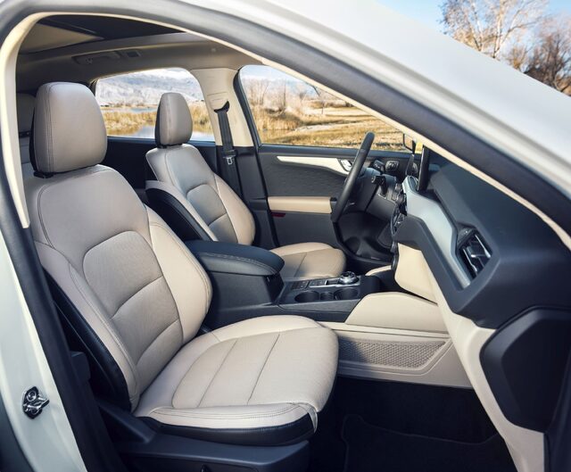2020 Ford Escape Titanium Front Seats Interior from Open Door