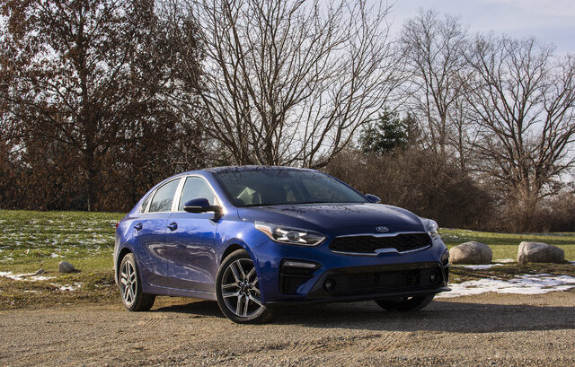 2019 Kia Forte EX Launch Edition three-quarter front view