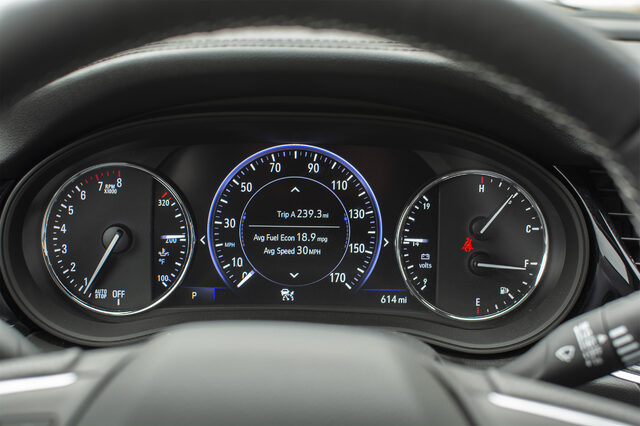 2019 Buick Regal GS instrument cluster with trip computer