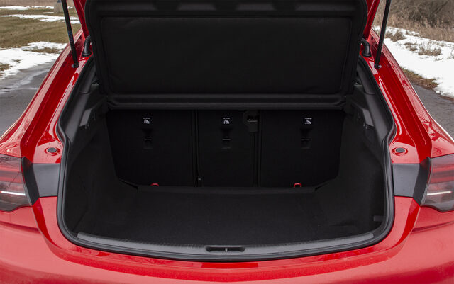 2019 Buick Regal GS Sportback cargo area with liftgate open