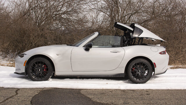 2019 Mazda MX-5 Miata RF Club Retractable Hardtop Nearly Open