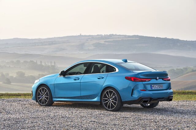 2020 BMW M235i xDrive Gran Coupe side profile driving shot