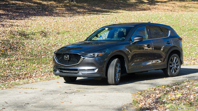 2019 Mazda CX-5 Signature — Front Three-Quarter, Low Angle, Machine Gray