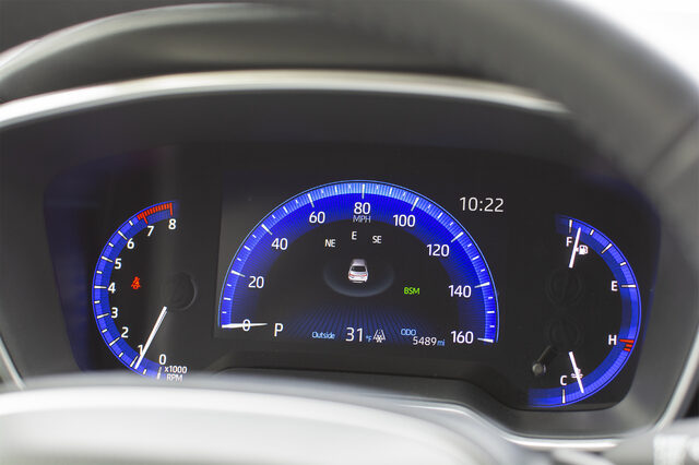 2020 Toyota Corolla XSE instrument cluster
