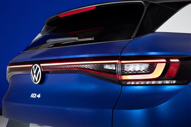 2021 Volkswagen ID.4 rear taillight detail and ID.4 badge