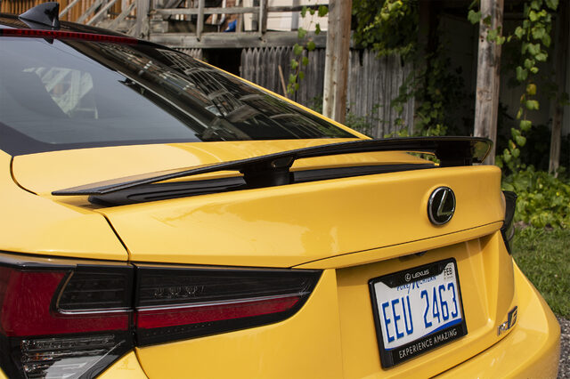 2020 Lexus RC F Carbon Fiber Rear Wing Detail