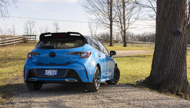 2020 Toyota Corolla Hatchback XSE Rear Three-Quarter View