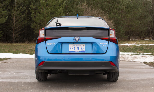 2020 Toyota Prius XLE AWD-e Blue Rear View