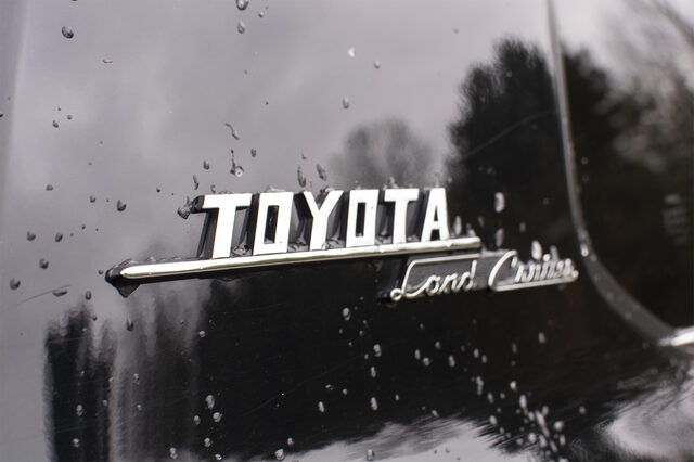 2020 Toyota Land Cruiser Heritage Edition retro fender badge closeup