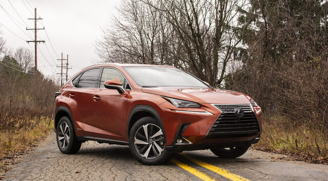 2020 Lexus NX 300h front three-quarter view