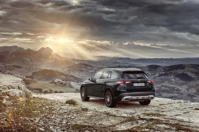 2023 Mercedes-Benz GLC 300 Rear Three-Quarter Dramatic Sky