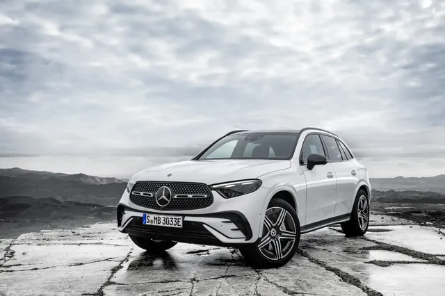 2023 Mercedes-Benz GLC 300 front three-quarter on mountain road