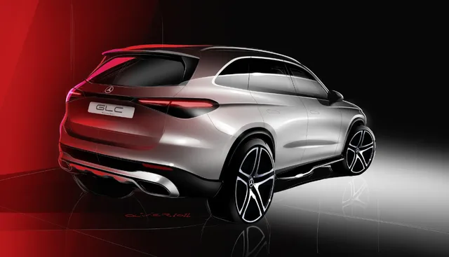 2023 Mercedes-Benz GLC 300 Digital Render Rear Three-Quarter
