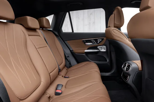 2023 Mercedes-Benz GLC 300 rear seat in Sienna Brown leather