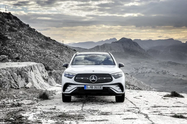 2023 Mercedes-Benz GLC 300 front view on mountain plateau