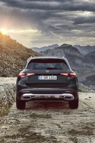 2023 Mercedes-Benz GLC 300 Direct Rear View at Sunset