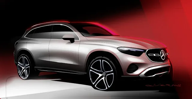 2023 Mercedes-Benz GLC 300 Digital Render Front Three-Quarter