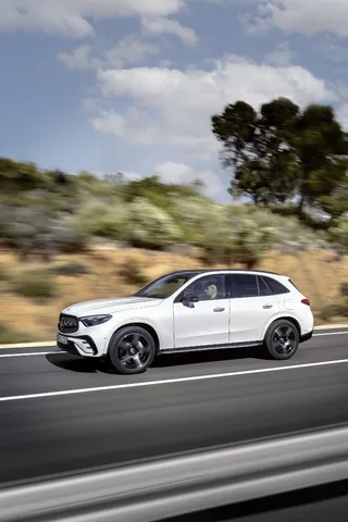 2023 Mercedes-Benz GLC 300 driving side view on highway