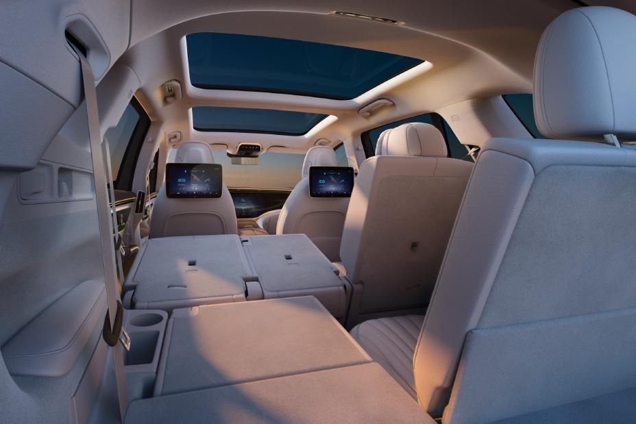Mercedes-Benz EQS SUV interior third-row seating