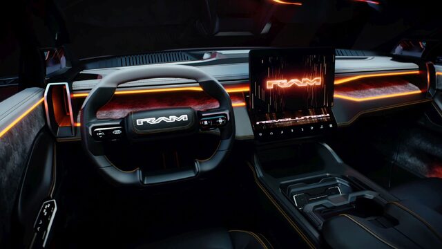 RAM 1500 Revolution Concept Steering Wheel and Digital Dash