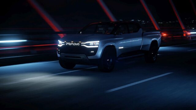 RAM 1500 Revolution Concept Front Three-Quarter Night Highway