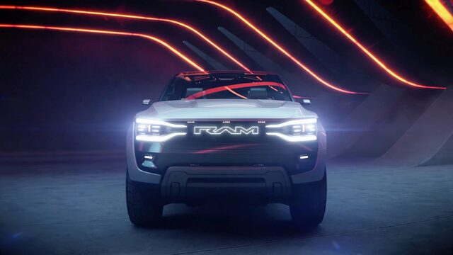 RAM 1500 Revolution Concept Front View with Light Trails