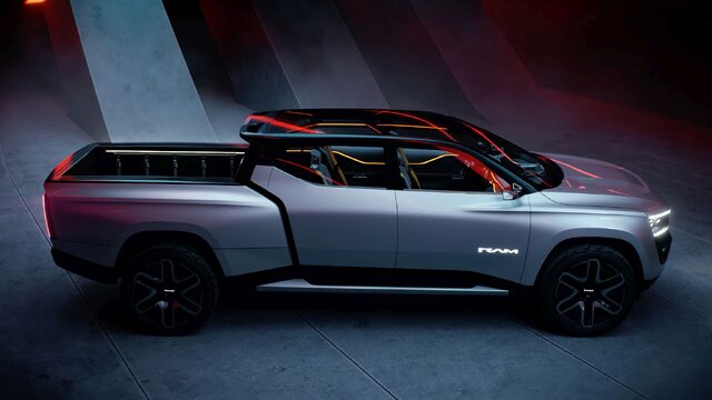 RAM 1500 Revolution Concept Passenger Side with Open Bed