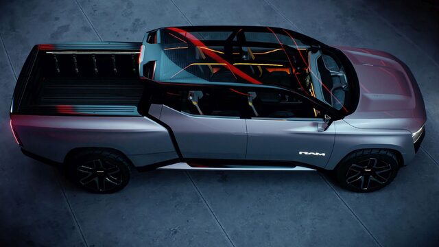 RAM 1500 Revolution Concept Overhead View with Glass Roof