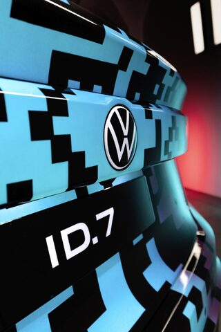 2024 Volkswagen ID.7 Concept rear badge detail vertical