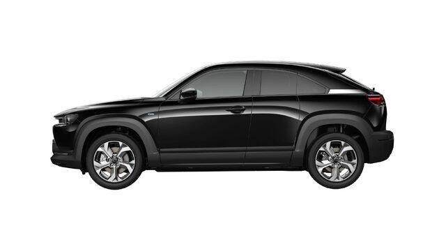 Mazda MX-30 Studio Side Profile in Jet Black