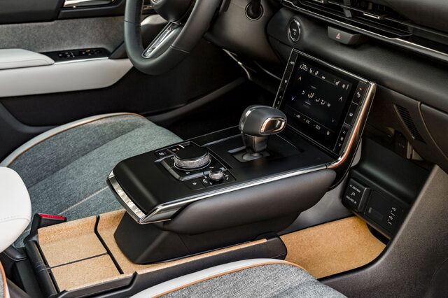 Mazda MX-30 Center Console and Touchscreen From Driver Side