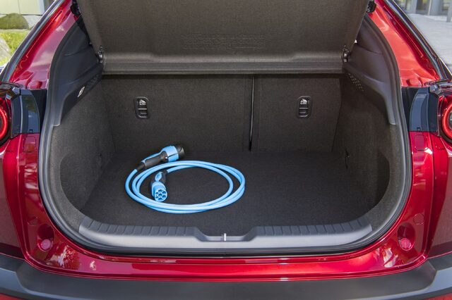 Mazda MX-30 Charging Cable Stored in Cargo Area