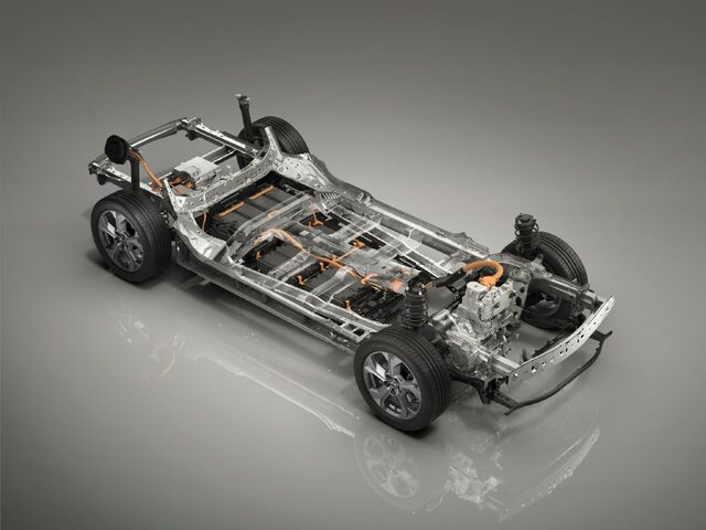 Mazda MX-30 EV Platform With Battery Pack Visible