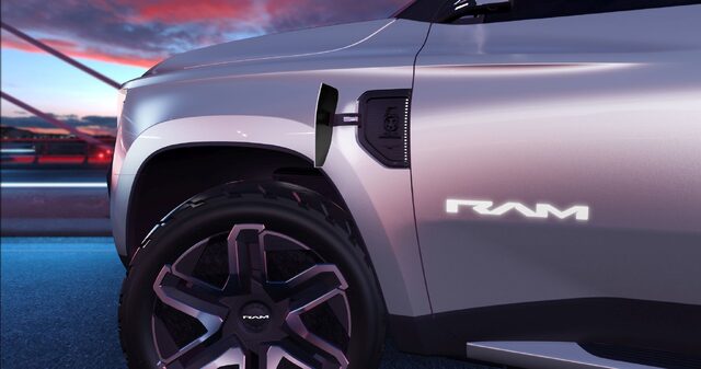 RAM 1500 Revolution Concept Front Fender and Charge Port Detail