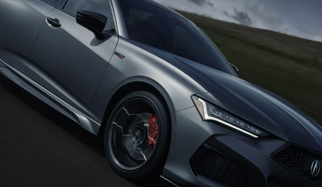 2023 Acura TLX Type S PMC Edition front wheel and headlight detail