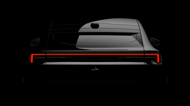 Polestar 4 Rear Teaser with Full-Width LED Taillight Bar
