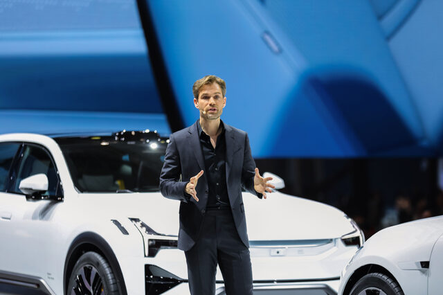 Polestar Designer Speaking at Polestar 4 Launch Event