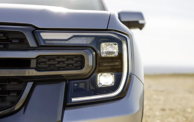 2024 Ford Ranger Lariat LED Headlight Close-Up