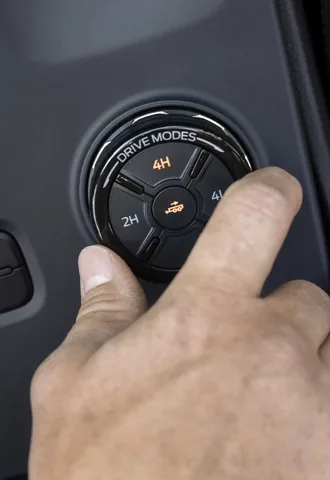2024 Ford Ranger Drive Modes and 4WD Selector Knob