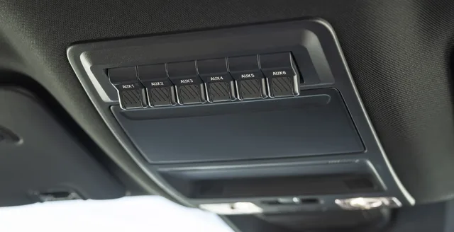 2024 Ford Ranger Raptor overhead auxiliary switch panel