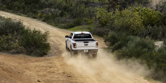 2024 Ford Ranger Rear View Kicking Up Dust