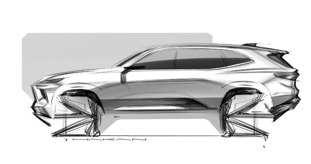 2025 Buick Enclave teaser sketch - side