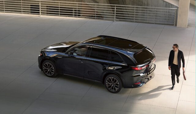 2025 Mazda CX-70 elevated rear three-quarter view